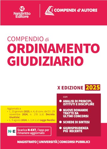 Compendio di ordinamento giudiziario 2025 Compendio di ordinamento giudiziario 2025 von Neldiritto Editore