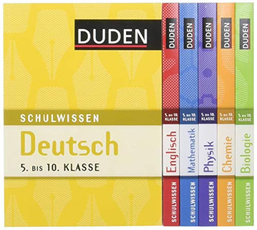 Duden Schulwissen 5. bis 10. Klasse (6 Bände): Alle wichtigen Unterrichtsinhalte - kompakt und übersichtlich (Basiswissen Schule)