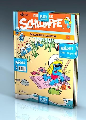 Die Schlümpfe Ferienpaket: 3 Bände + 1 Magazin: Comics aus Schlumpfhausen für schlumpfige Lesestunden Die Schlümpfe Ferienpaket: 3 Bände + 1 Magazin: Comics aus Schlumpfhausen für schlumpfige Lesestunden