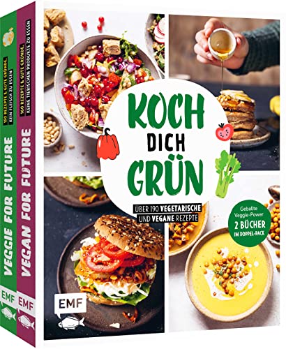 Koch dich grün!: Geballte Veggie-Power: 2 Bücher im Doppelpack – Über 170 vegetarische und vegane Rezepte und Tipps für eine gesunde Ernährung von Edition Michael Fischer