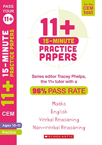 11+ 15-Minute Practice Papers for the CEM Test Ages 10-11 (Pass Your 11+) von Scholastic