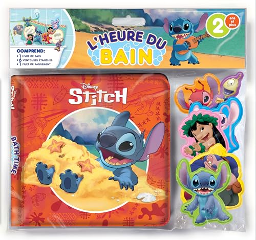 Disney Stitch L'Heure du Bain - Livres d'activités pour enfants, livre de bain de 6 pages, 6 ventouses en relief et étanches, 1 sac en filet Disney Stitch L'Heure du Bain - Livres d'activités pour enfants, livre de bain de 6 pages, 6 ventouses en relief et étanches, 1 sac en filet von Phidal