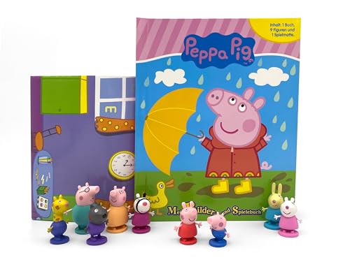 Peppa Pig im Regen Mein Bilder- und Spielebuch - Spiel- und Beschäftigungsbuch, 10-seitiges Buch, 9 Spielfiguren, 1 Spielmatte Peppa Pig im Regen Mein Bilder- und Spielebuch - Spiel- und Beschäftigungsbuch, 10-seitiges Buch, 9 Spielfiguren, 1 Spielmatte