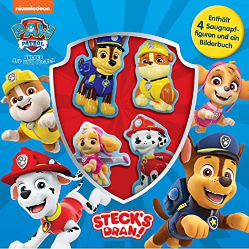 Steck's dran! Nickelodeon PAW Patrol Helfer auf vier Pfoten: Includes 4 suction cup toys and a storybook!