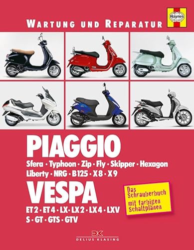 Piaggio / Vespa: Sfera, Typhoon, Zip, Fly, Skipper, Hexagon, Liberty, NRG, B125, X8, X9 / ET2, ET4, LX, GT von DELIUS KLASING