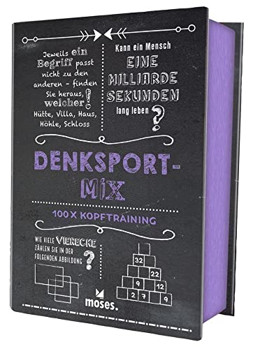 moses. Quiz-Box Denksport-Mix | 100 Rätsel und Übungen für das Kopf-Workout zwischendurch | Für Kinder ab 12 Jahren und Erwachsene: 100 x Kopftraining (Quiz-Boxen)