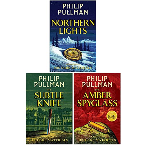 His Dark Materials Trilogy 3 Books Collection Set by Philip Pullman (Northern Lights, The Subtle Knife, The Amber Spyglas)