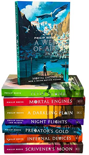 Mortal Engines Quartet Series & Prequel Collection Set pack 8 Books (Mortal Engines,Predator's Gold,Infernal Devices,A Darkling Plain,Fever Crumb,A Web of Air,Scrivener's Moon,Night Flights)