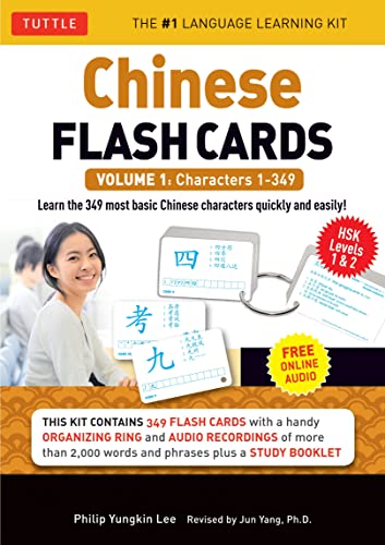 Yunkin, P: Chinese Flash Cards kit: HSK Levels 1 & 2 Elementary Level: Characters 1-349 (Audio Disc Included)