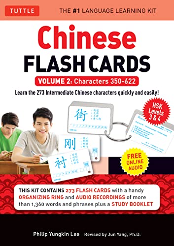 Yang, J: Chinese Flash Cards Kit: HSK Levels 3 & 4 Intermediate Level: Characters 350-622 (Audio CD Included) von Tuttle Publishing