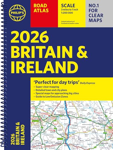 2026 Philip’s Road Atlas Britain & Ireland: (A4 Spiral Bound) (Philip's Road Atlases) von Philip's