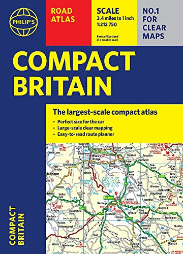 Philip's Compact Britain Road Atlas: (Flexi A5) (Philip's Road Atlases) von Philip's
