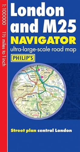 Philip's London and M25 Navigator Road Map