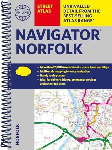 Philip's Navigator Street Atlas Norfolk: Spiral Edition (Philip's Street Atlas) von Philip's