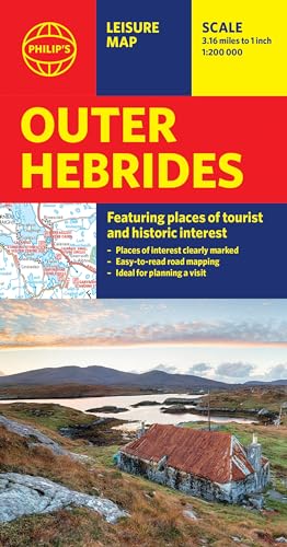 Philip's Outer Hebrides: Leisure and Tourist Map: Featuring Places of Tourist and Historic Interest (Philip's Red Books) von Philip's