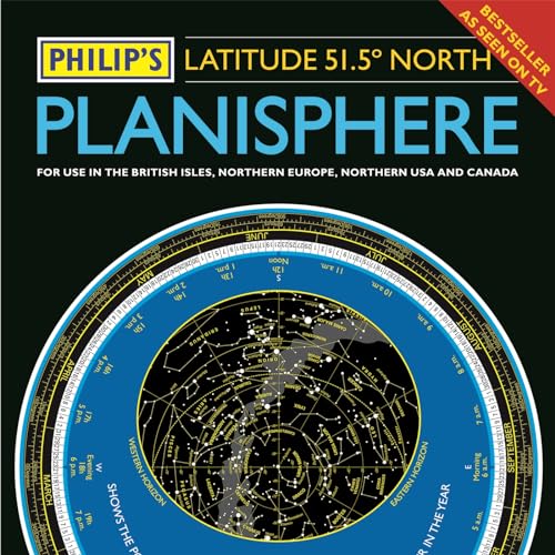 Philip's Planisphere (Latitude 51.5 North): For use in Britain and Ireland, Northern Europe, Northern USA and Canada (Philip's Stargazing) von Philip's