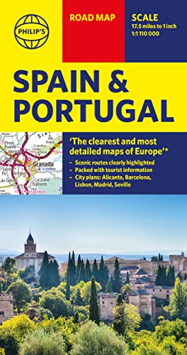 Philip's Spain and Portugal Road Map (Philip's Sheet Maps) von Philip's
