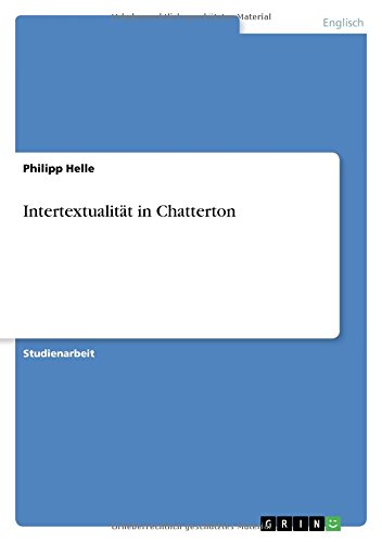 Intertextualität in Chatterton