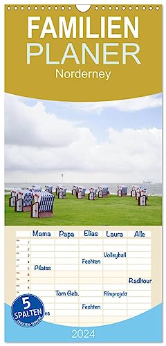 Familienplaner 2024 - Norderney - von barfuß bis Lackschuh mit 5 Spalten (Wandkalender, 21 cm x 45 cm) CALVENDO