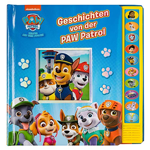 PI Kids Geschichten von der PAW Patrol - Vorlese-Pappbilderbuch mit 10 lustigen Geräuschen für Kinder ab 3 Jahren