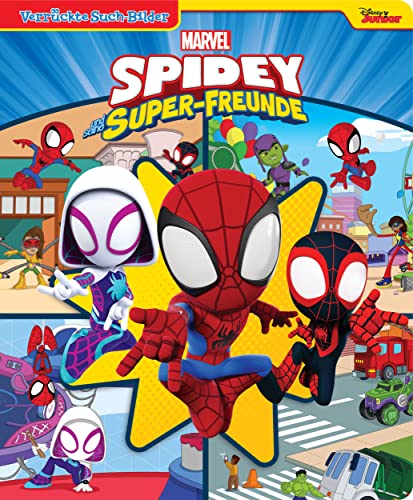 Marvel Spidey und seine Super-Freunde - Verrückte Such-Bilder, groß - Wimmelbuch - Pappbilderbuch mit wattiertem Umschlag von PI Kids