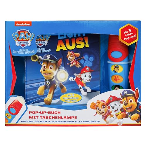 PAW Patrol, Licht aus! - Pop-up-Buch mit Taschenlampe - Bilderbuch mit 5 coolen Geräuschen: Interaktives Buch plus Taschenlampe mit 5 Geräuschen. Mit 5 interaktiven Pop-ups! von Phoenix International Publications