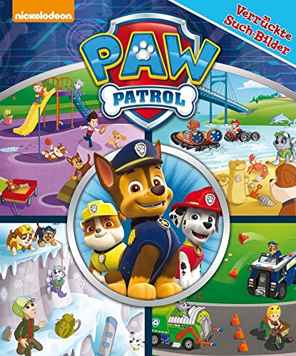 PAW Patrol - Verrückte Such-Bilder - Pappbilderbuch mit Suchaufgaben auf 18 Seiten - Wimmelbuch für Kinder ab 18 Monaten