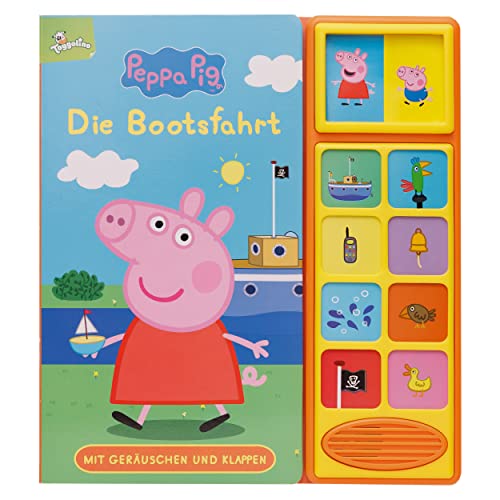 Peppa Pig - Die Bootsfahrt - Klappen-Geräusche-Buch mit 10 Sounds - Pappbilderbuch für Kinder ab 3 Jahren: .