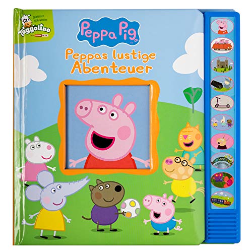 PI Kids Peppa Pig - Peppas lustige Abenteuer - Vorlese-Pappbilderbuch mit 10 fröhlichen Geräuschen für Kinder ab 3 Jahren - Peppa Wutz: Tönendes Buch von PI Kids