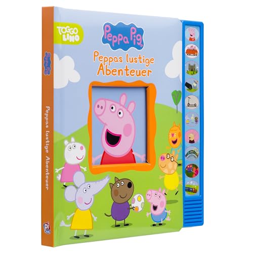 PI Kids Peppa Pig - Peppas lustige Abenteuer - Vorlese-Pappbilderbuch mit 10 fröhlichen Geräuschen für Kinder ab 3 Jahren - Peppa Wutz: Tönendes Buch von PI Kids