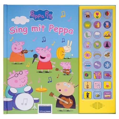 PI Kids Peppa Pig - Sing mit Peppa - 27-Button-Soundbuch für Kinder ab 3 Jahren - mit bekannten Kinderliedern und Geräuschen - Peppa Wutz: Tönendes Buch von Phoenix International Publications