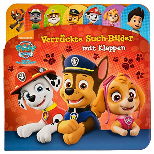 PAW Patrol - Verrückte Such-Bilder mit Klappen - Pappbilderbuch mit 20 Klappen und Register - Wimmelbuch für Kinder ab 18 Monaten