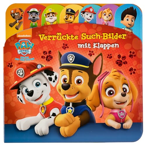 PAW Patrol - Verrückte Such-Bilder mit Klappen - Pappbilderbuch mit 20 Klappen und Register - Wimmelbuch für Kinder ab 18 Monaten