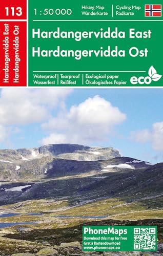 Hardangervidda Ost, Wander - Radkarte 1 : 50 000 (PhoneMaps Wander - Radkarte Norwegen) von Freytag-Berndt und ARTARIA