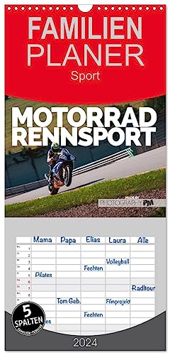 Familienplaner 2024 - Motorrad Rennsport mit 5 Spalten (Wandkalender, 21 cm x 45 cm) CALVENDO