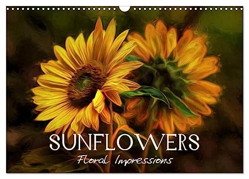 Sunflowers - Floral Impressions (Wall Calendar 2025 DIN A3 landscape), CALVENDO 12 Month Wall Calendar: Art Calendar - Photographic impressions of nature von Calvendo