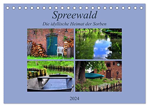 Spreewald - Idyllische Heimat der Sorben (Tischkalender 2024 DIN A5 quer), CALVENDO Monatskalender von CALVENDO