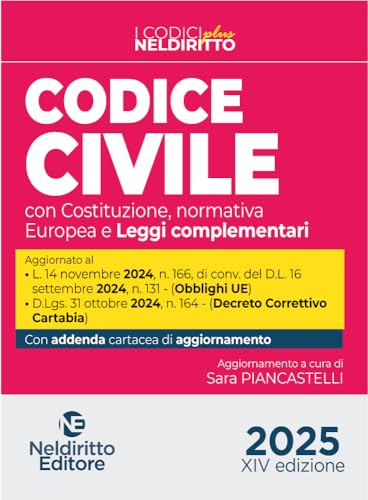 Codice civile e procedura civile plus aggiornato al Decreto Correttivo Cartabia D.Lgs. 31 ottobre 2024, n. 164. Nuova ediz. von Neldiritto Editore