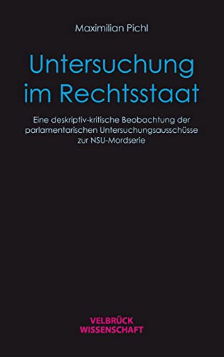 Untersuchung im Rechtsstaat: Eine deskriptiv-kritische Beobachtung der parlamentarischen Untersuchungsausschüsse zur NSU-Mordserie