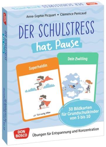 Der Schulstress hat Pause. 30 Bildkarten für Grundschulkinder von 6 bis 10: Übungen für Entspannung und Konzentration. Den Schulstress mit Körper- und ... fördern und sichern. Übungen und Spiele) von Don Bosco