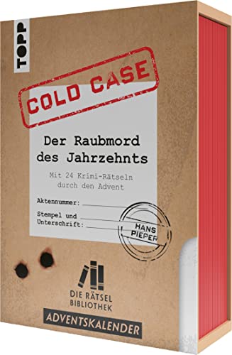 Die Rätselbibliothek. Adventskalender – Cold Case: Der Raubmord des Jahrzehnts: Mit 24 Krimi-Rätseln durch den Advent: Der Schuber mit 24 Heften, für Rätselspaß im Advent von Frech