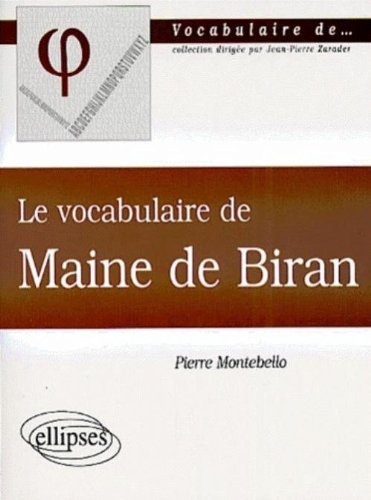 Le vocabulaire de Maine de Biran von Ellipses Marketing
