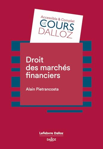 Droit des marchés financiers von DALLOZ
