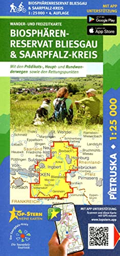 Biosphärenreservat Bliesgau & Saarpfalz-Kreis: Wander- und Freizeitkarte, Maßstab 1:25.000, 4. Auflage von Pietruska