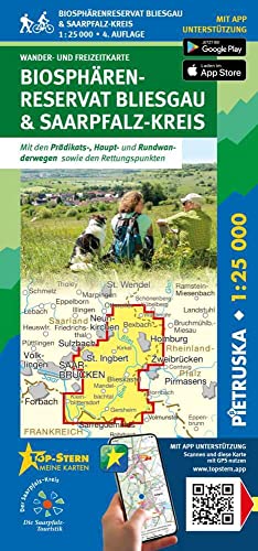 Biosphärenreservat Bliesgau & Saarpfalz-Kreis: Wander- und Freizeitkarte, Maßstab 1:25.000, 4. Auflage von Pietruska