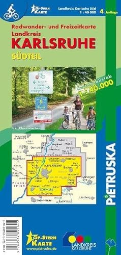Landkreis Karlsruhe Südteil: Radwander- und Freizeitkarte, Maßstab 1 : 40.000