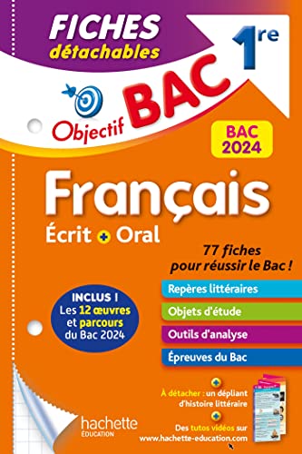 Objectif BAC Fiches détachables Français 1re BAC 2024 von HACHETTE EDUC