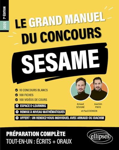 Le Grand Manuel du concours SESAME: 120 fiches, 120 vidéos de cours, 10 tests, 1000 questions (2025) (Les manuels de référence)