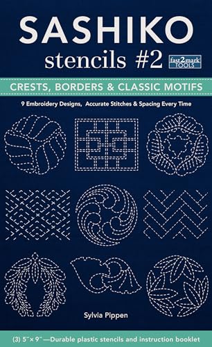 Sashiko Stencils: Crests, Borders & Classic Motifs (2)
