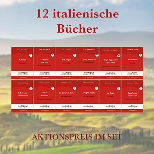 12 italienische Bücher (mit kostenlosem Audio-Download-Link): Lesemethode von Ilya Frank - Ungekürzter Originaltext - Italienisch durch Spaß am Lesen ... - Lesemethode von Ilya Frank)